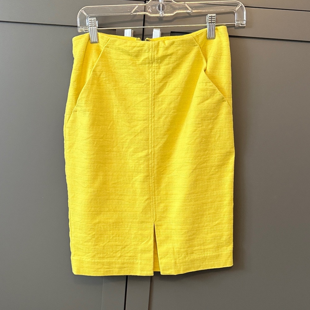 LOFT Vibrant Yellow Pencil Skirt